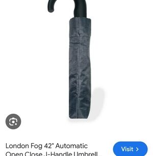 London Fog Black Plaid Umbrella